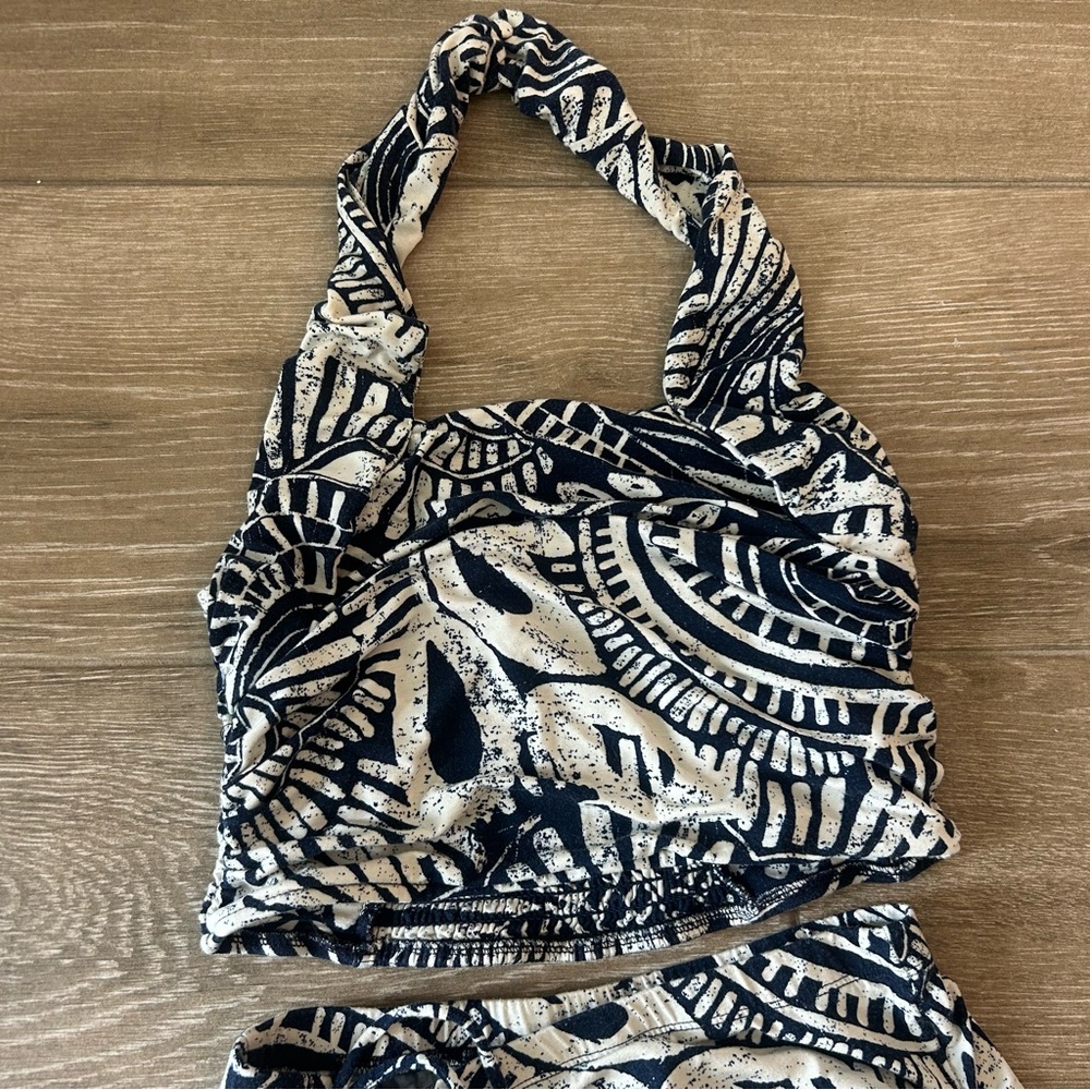 Fun Navy And White Patterned Two Piece Set! - image 3